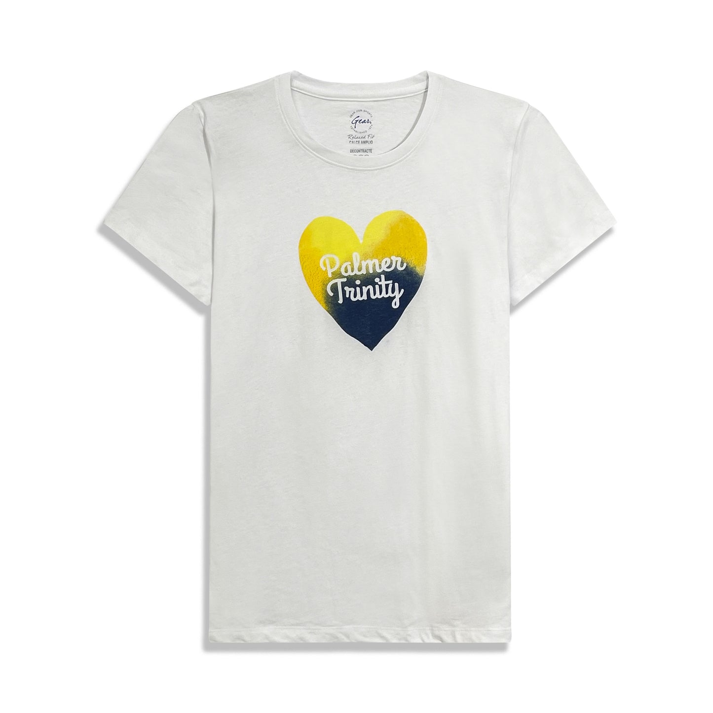 Women's Relaxed Graphic Heart T-Shirt, White