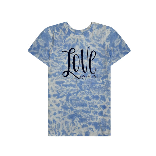 Women's Tie Dye "LOVE" T-Shirt, Light Blue