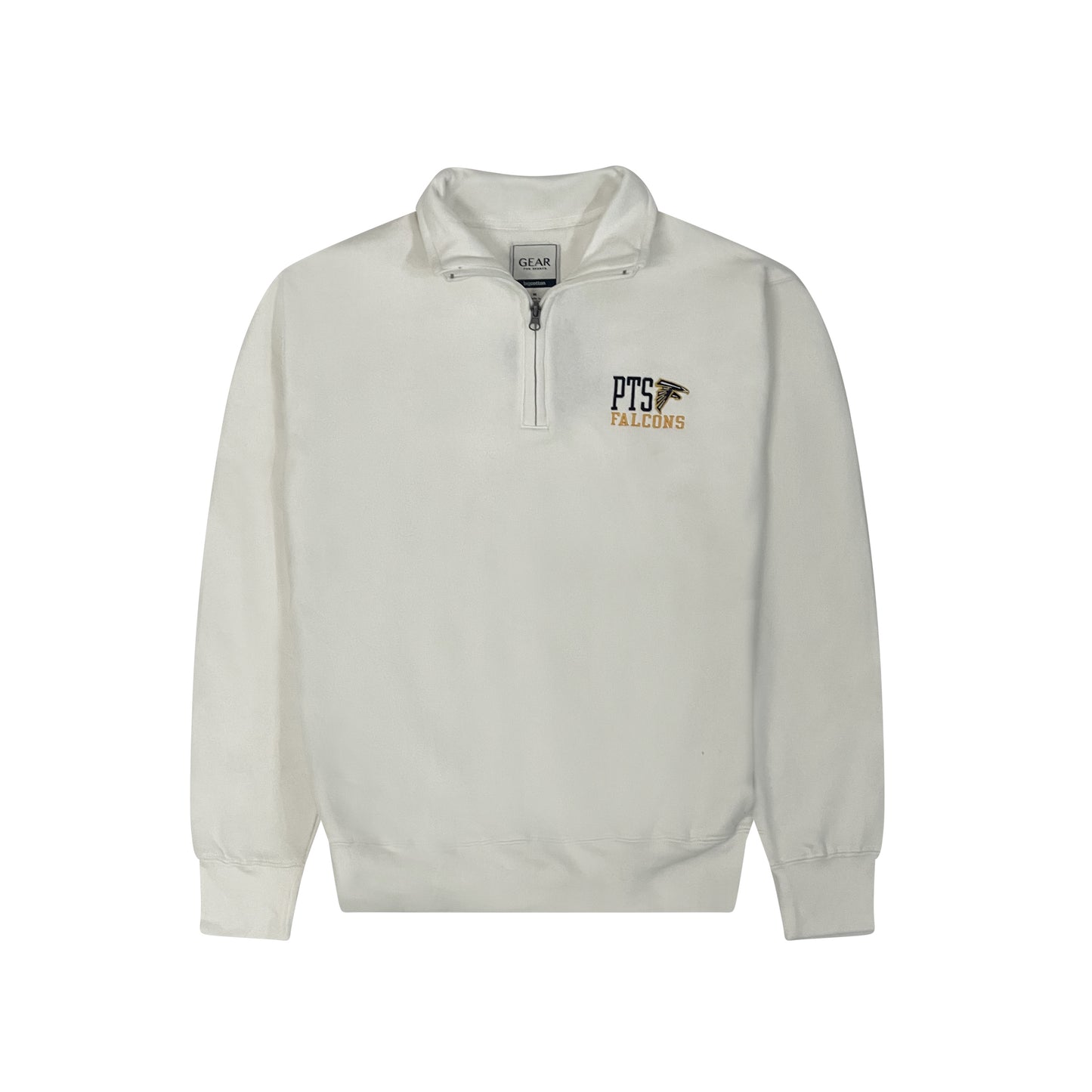 Big Cotton 1/4 Zip Sweatshirt, White