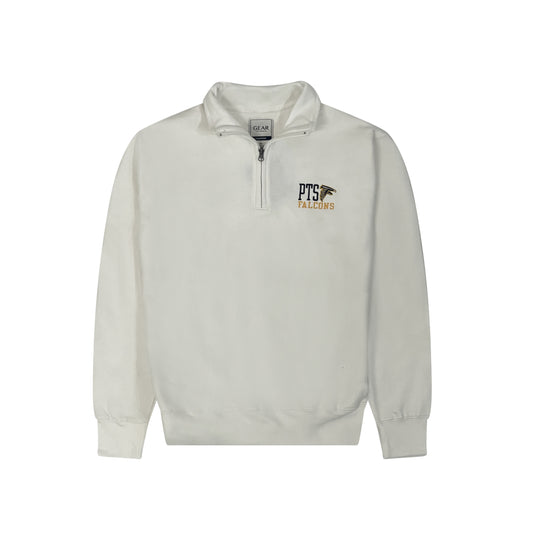 Big Cotton 1/4 Zip Sweatshirt, White