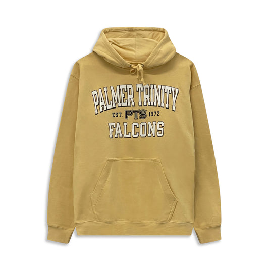 Cozy Tumbled Block-Letter Hoodie, Gold