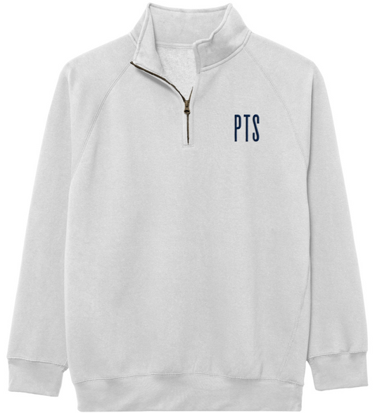 PTS Embroidered White Quarter-Zip
